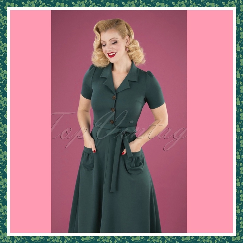 NWT 1940s style  shirt dress